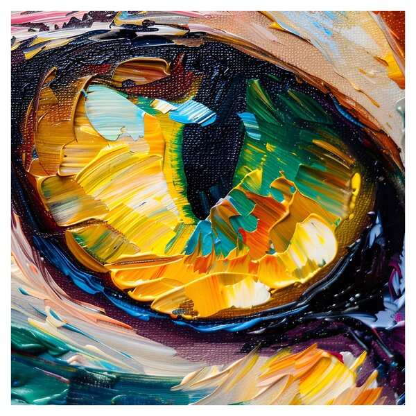 Obraz - Malba kočičího oka (30x30 cm)