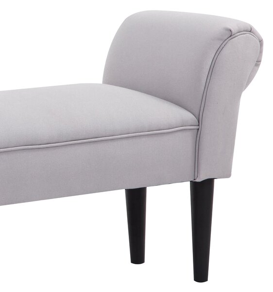 HOMCOM Čelo postele, čalouněná lavice, sedací lavice, chodbičková lavice do ložnice, nosnost až 130 kg, plátěný potah, šedá, 102 x 36 x 51 cm | Aosom