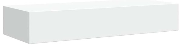 Nástěnné police se zásuvkou 2 ks bílé 60 x 23,5 x 10 cm MDF 330256