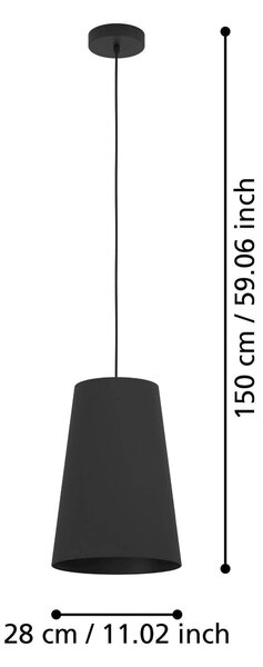 ZÁVĚSNÉ SVÍTIDLO, 28/150 cm Eglo - Online Only svítidla, Online Only
