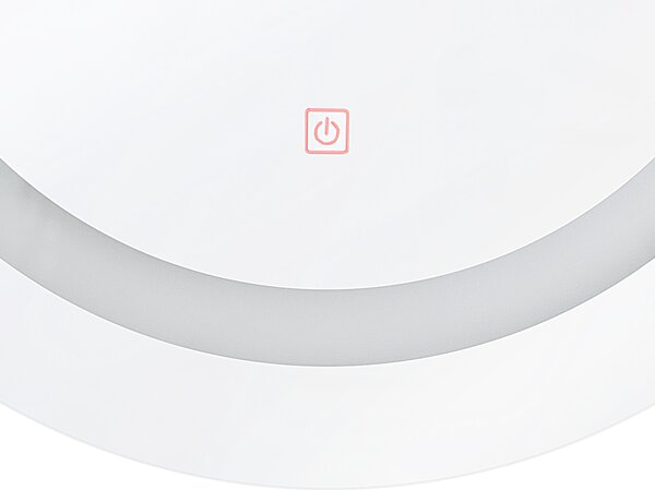 LED koupelnové zrcadlo SELUNE 58 cm 58 cm Stříbrná