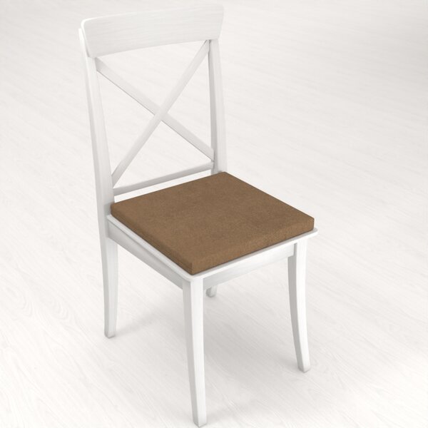 Biante Čtvercový podsedák z imitace broušené kůže Alcantara ALC-015 Světle hnědý - 38x38x3 cm