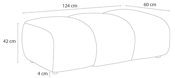 -25 % Dny MOMENTI– Bobochic Paris Světle šedá bouclé podnožka Pamira 124 x 60 cm