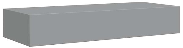 Nástěnná police se zásuvkou šedá 60 x 23,5 x 10 cm MDF 330259