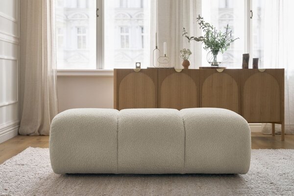 -25 % Dny MOMENTI– Bobochic Paris Béžová bouclé podnožka Pamira 124 x 60 cm