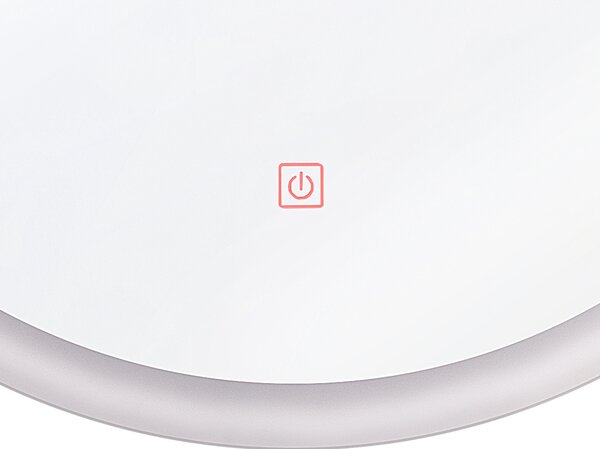 LED koupelnové zrcadlo YSER 58 cm 58 cm Stříbrná