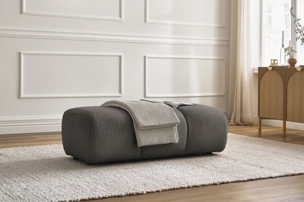 -25 % Dny MOMENTI– Bobochic Paris Hnědá bouclé podnožka Pamira 124 x 60 cm