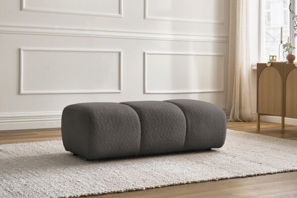 -25 % Dny MOMENTI– Bobochic Paris Hnědá bouclé podnožka Pamira 124 x 60 cm