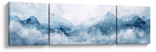 Obraz - Mraky a vlny, akvarel (170x50 cm)