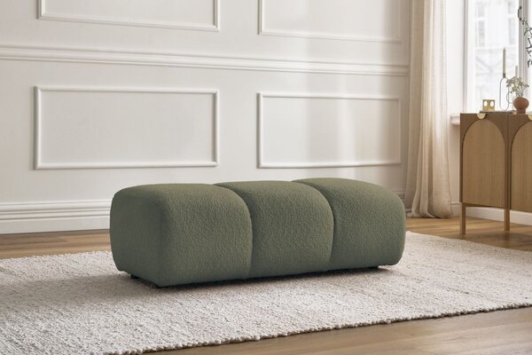 -25 % Dny MOMENTI– Bobochic Paris Zelená bouclé podnožka Pamira 124 x 60 cm