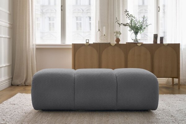 -25 % Dny MOMENTI– Bobochic Paris Tmavě šedá bouclé podnožka Pamira 124 x 60 cm