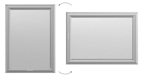 Plakátový rám A4 – Uzamykatelný stříbrný Klip rám - sada 10 kusů, KPL10_FRAME_A4S