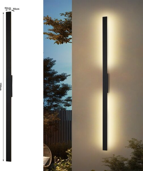 Brilagi - LED Venk. nást. svít. LUNA LED/30W/230V 4000K IP65 150 cm černá CRI 90