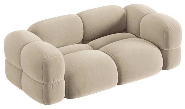 -25 % Dny MOMENTI– Cosmopolitan Design Světle béžová sametová trojmístná pohovka Loretto 210 cm