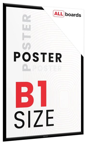 Plakátový rám B1 OWZ – černý, zacvakávací, FRAME_B1BK