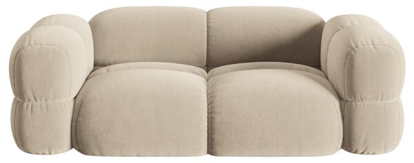 -25 % Dny MOMENTI– Cosmopolitan Design Světle béžová sametová trojmístná pohovka Loretto 210 cm