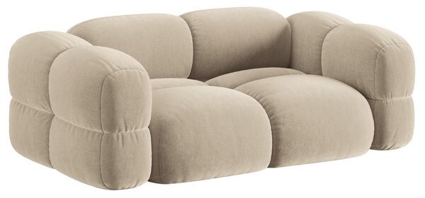 -25 % Dny MOMENTI– Cosmopolitan Design Světle béžová sametová trojmístná pohovka Loretto 210 cm