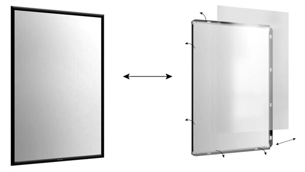 Plakátový rám B1 OWZ – černý, zacvakávací, FRAME_B1BK