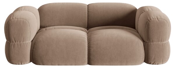 -25 % Dny MOMENTI– Cosmopolitan Design Tmavě béžová sametová trojmístná pohovka Loretto 210 cm
