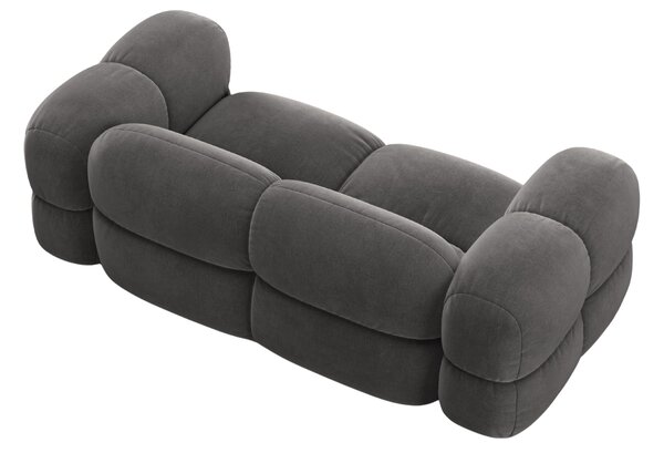 -25 % Dny MOMENTI– Cosmopolitan Design Šedá sametová trojmístná pohovka Loretto 210 cm