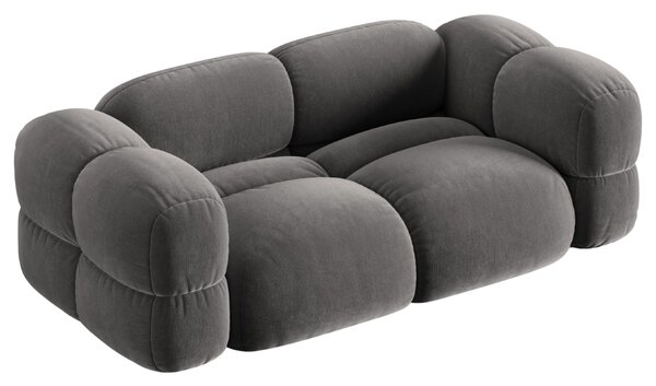 -25 % Dny MOMENTI– Cosmopolitan Design Šedá sametová trojmístná pohovka Loretto 210 cm