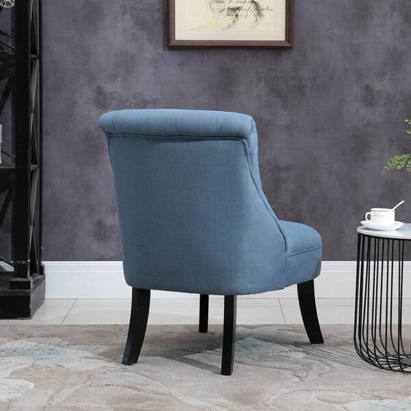 HOMCOM Křeslo Pro Obývací Pokoj Relaxační Křeslo Lounge Křeslo S Polštářem Na Záda, Dřevěné Nohy, Čtecí Křeslo S Vzhledem Lnu, Čalouněné Křeslo Do Lož