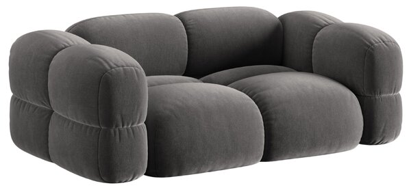 -25 % Dny MOMENTI– Cosmopolitan Design Šedá sametová trojmístná pohovka Loretto 210 cm