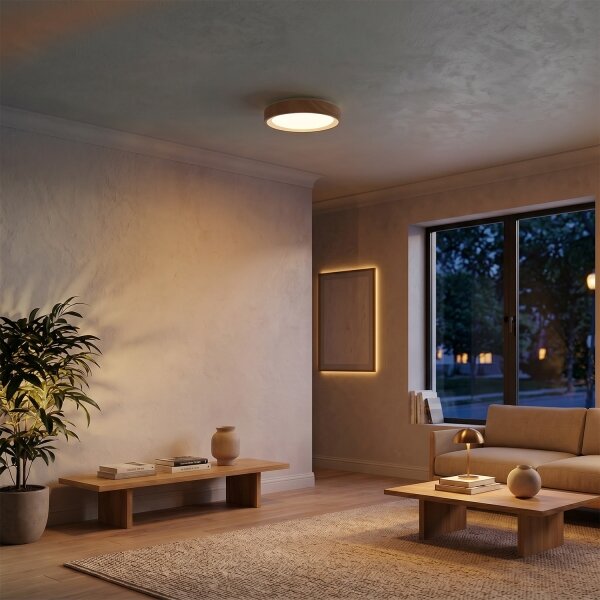 Brilagi - LED Stropní svítidlo FLOCO LED/24W/230V pr. 30 cm dřevo/bílá