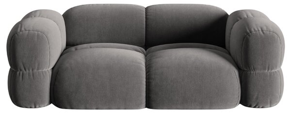 -25 % Dny MOMENTI– Cosmopolitan Design Šedá sametová trojmístná pohovka Loretto 210 cm