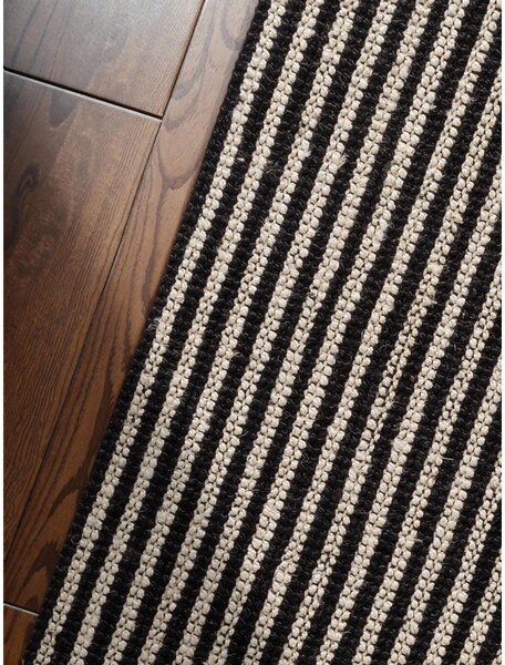 Černý ručně tkaný jutový koberec 160x230 cm Harvest Ebony – Elle Decoration