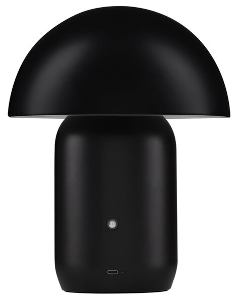 Nova Luce Černá kovová nabíjecí stolní LED lampa Pois