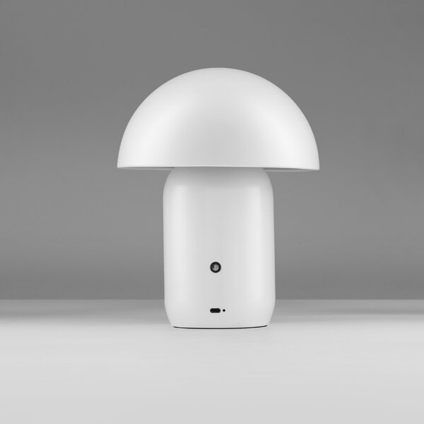 Nova Luce Bílá kovová nabíjecí stolní LED lampa Pois