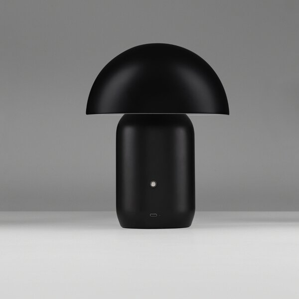 Nova Luce Černá kovová nabíjecí stolní LED lampa Pois