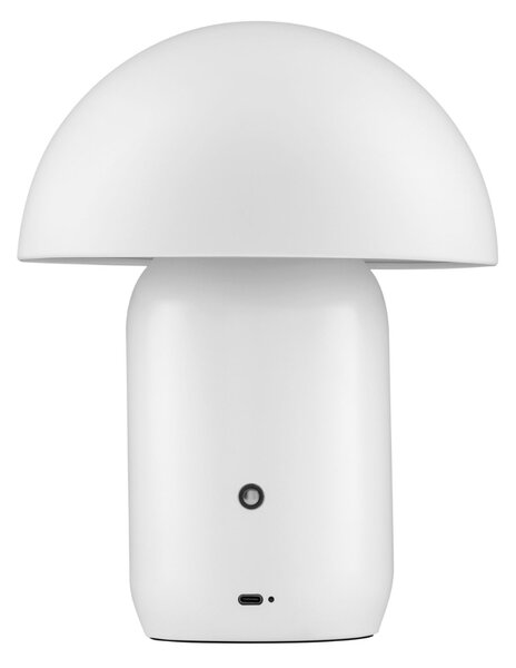Nova Luce Bílá kovová nabíjecí stolní LED lampa Pois