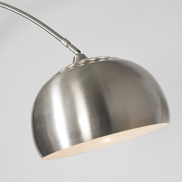 Ocelová oblouková lampa s kovovým stínítkem 33 cm nastavitelná - XXL
