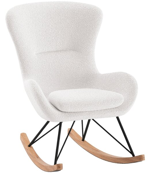 Vipack Bílé houpací křeslo Rocky