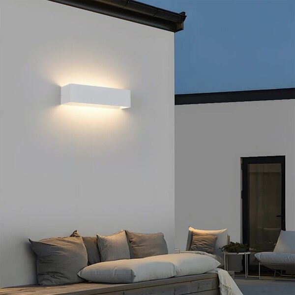 Brilagi - LED Venkovní nástěnné svítidlo DONNANI LED/12W/230V 30 cm bílá IP44