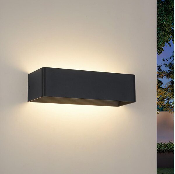 Brilagi - LED Venkovní nástěnné svítidlo DONNANI LED/12W/230V 30 cm černá IP44