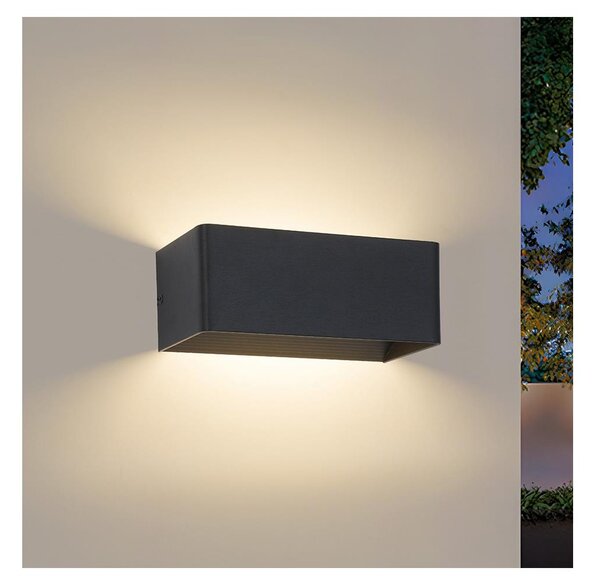 Brilagi - LED Venkovní nástěnné svítidlo DONNANI LED/7W/230V 20 cm černá IP44