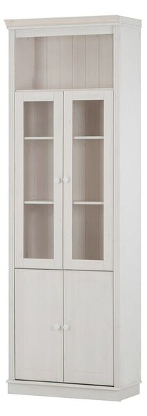 Bílá vitrína z borovicového dřeva 74x223 cm Anita – Støraa