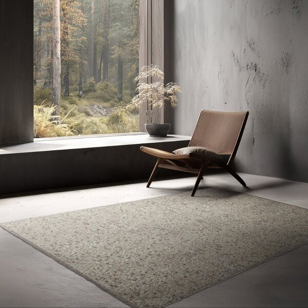 Fargotex Béžový vlněný koberec Mellow 160 x 230 cm
