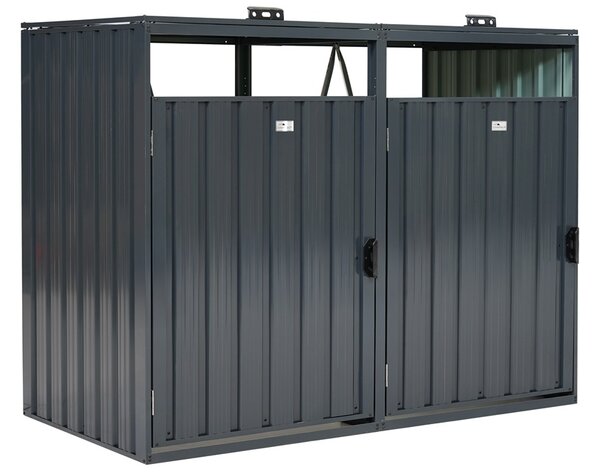 Kryt pro 2 120l nebo 240l odpadkové koše Alabama CoverTech antracitový