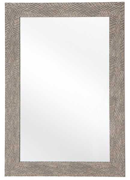 Nástěnné zrcadlo 60 x 91 cm tmavě hnědé NEVEZ