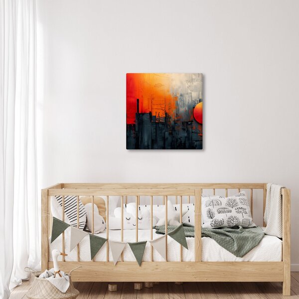 Obraz - Abstraktní malba města (30x30 cm)