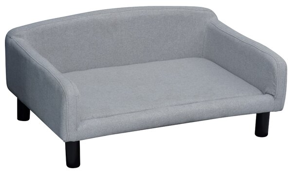 PawHut Psí Pohovka s Měkkým Povlakem a Dřevěnými Nohami 82 x 54 x 36 cm | Aosom