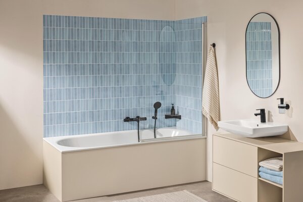 Grohe Precision Feel vanová baterie na stěnu s termostatem černá 347882430