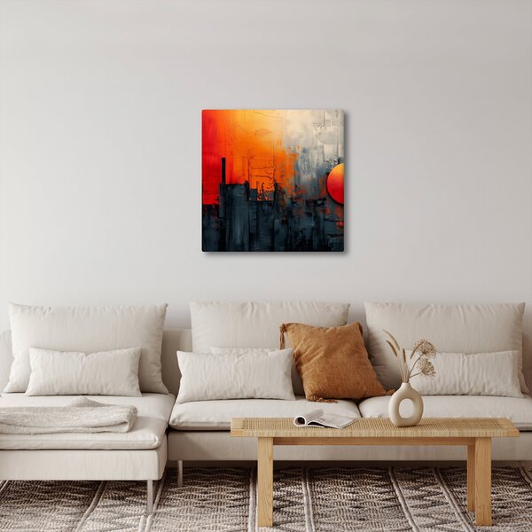 Obraz - Abstraktní malba města (30x30 cm)