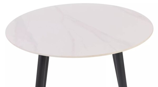 Signal Kulatý jídelní stůl Rion 90 cm bílý/černý