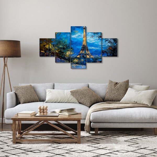 Obraz - Olejomalba Eiffelovy věže (125x70 cm)