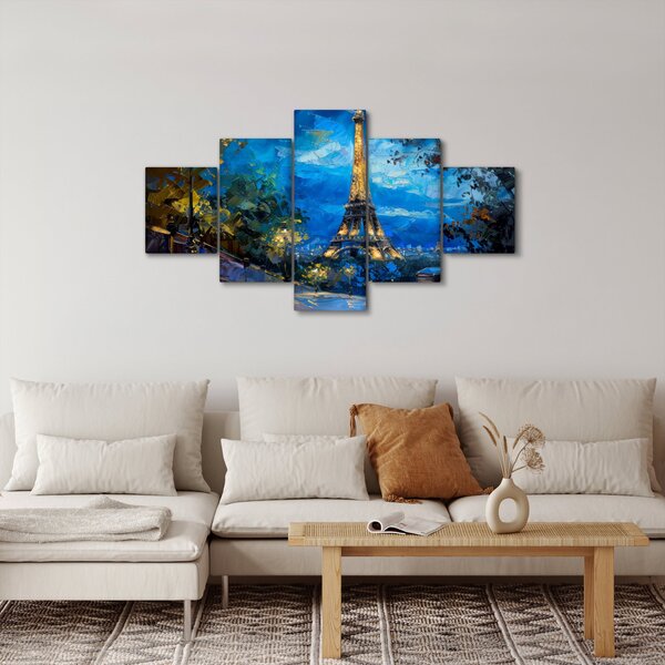 Obraz - Olejomalba Eiffelovy věže (125x70 cm)